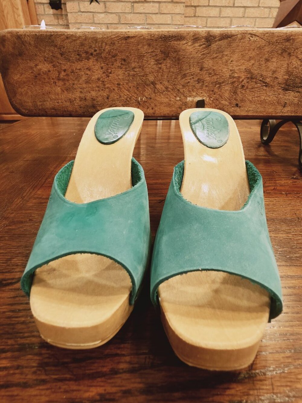 Vintage Y2K Candie’s Original Slides Teal Suede Mules Size 9 Barbiecore - Picture 4 of 15